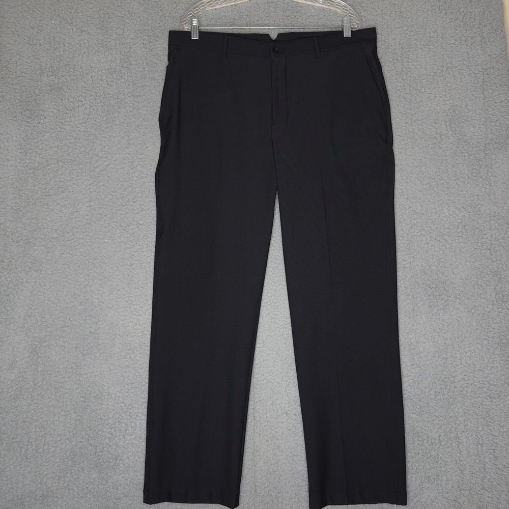 Dunning Golf Mens Performance Trousers Black Straight Leg Stretch Pants 36x32